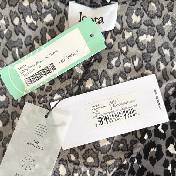 Leota For Stitch Fix Leopard Faux Wrap Dress S - Picture 5 of 5